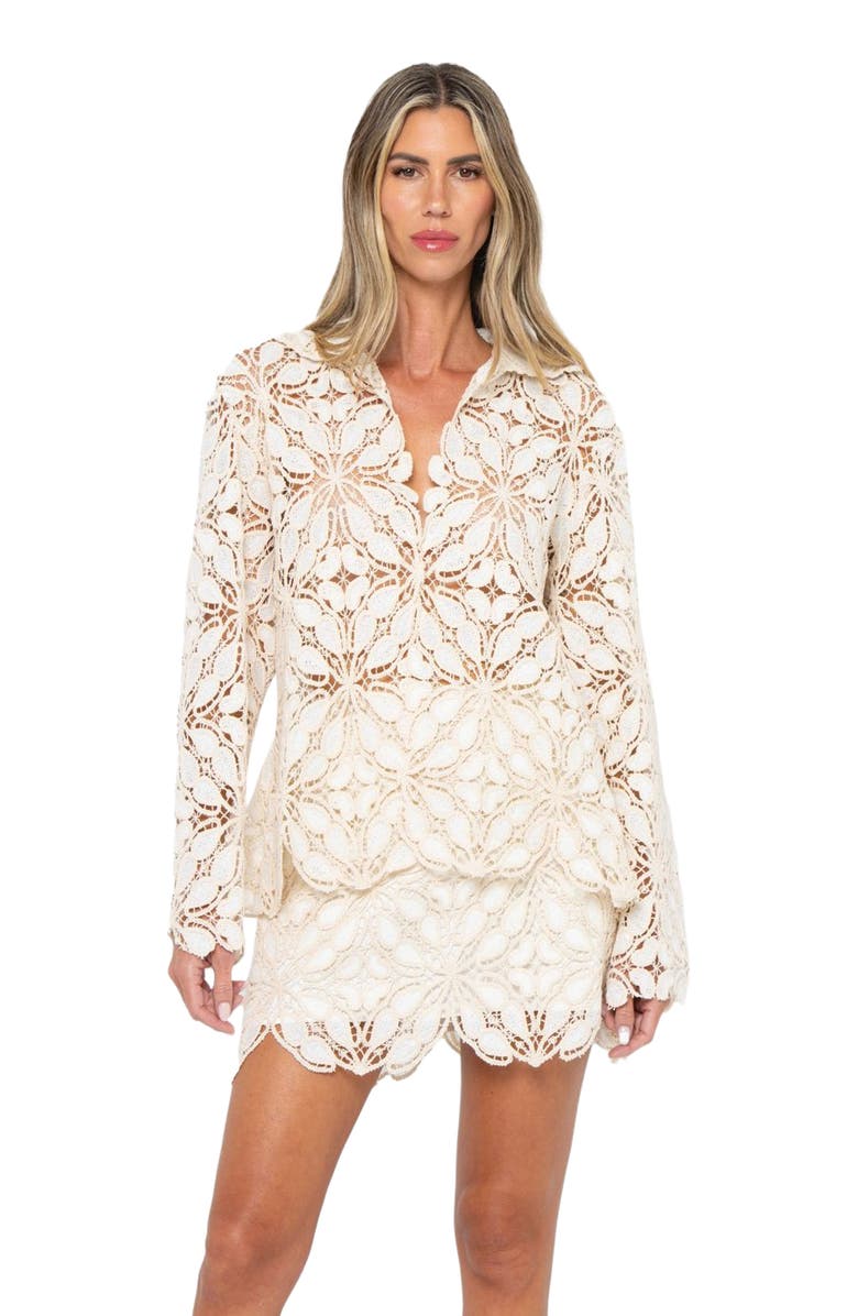 JBQ Millie Mini Skirt, Alternate, color, Natural