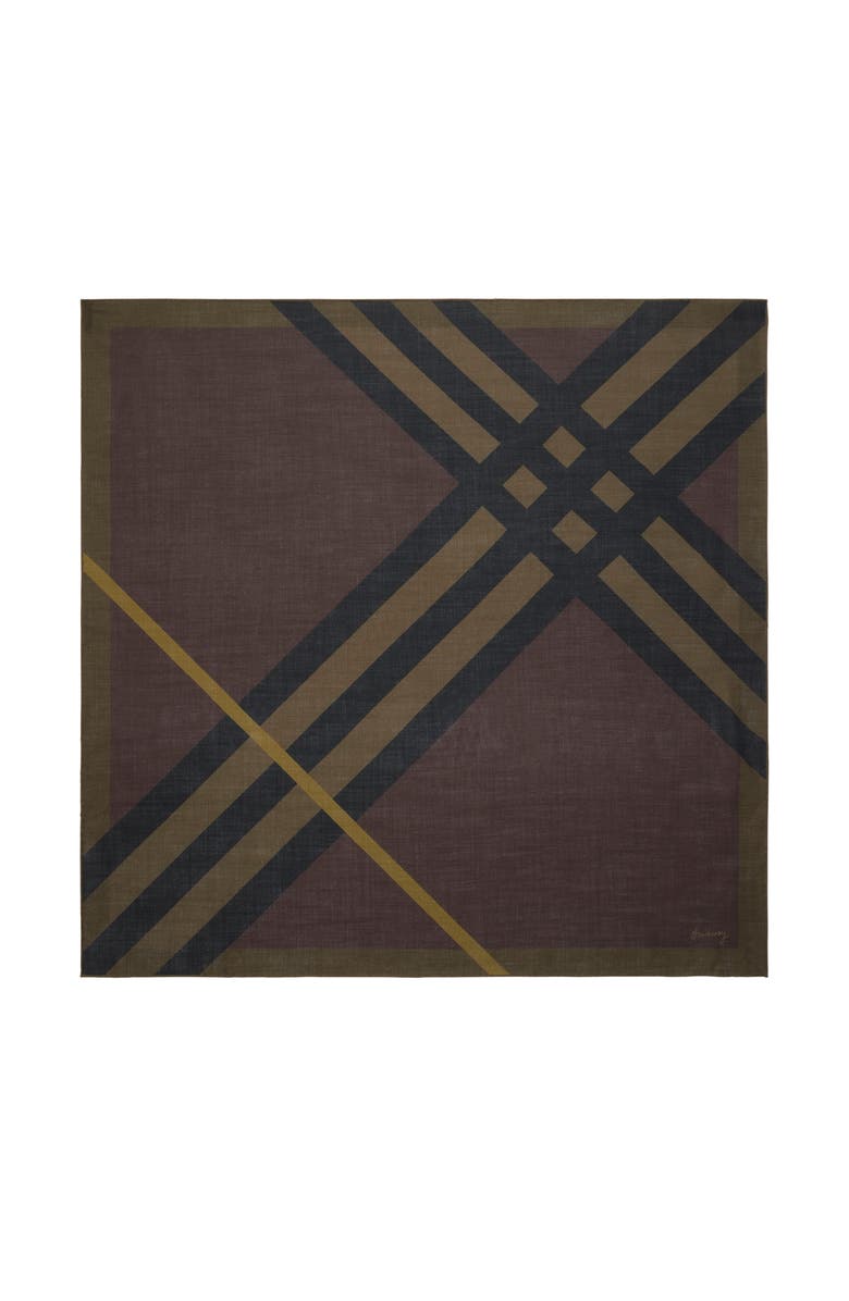 Burberry Check Cashmere Silk Scarf, Main, color, Truffle Brown