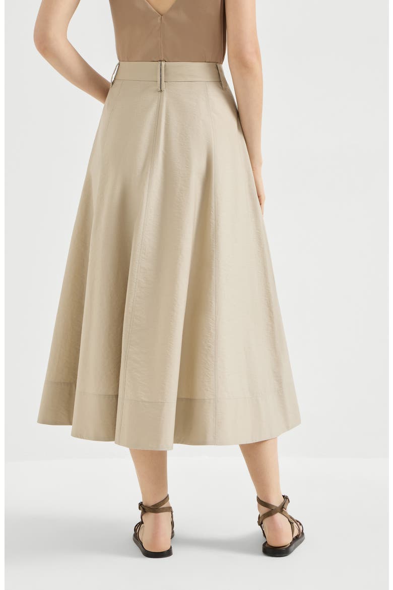 Sartorial skirt with monili, Alternate, color, Beige