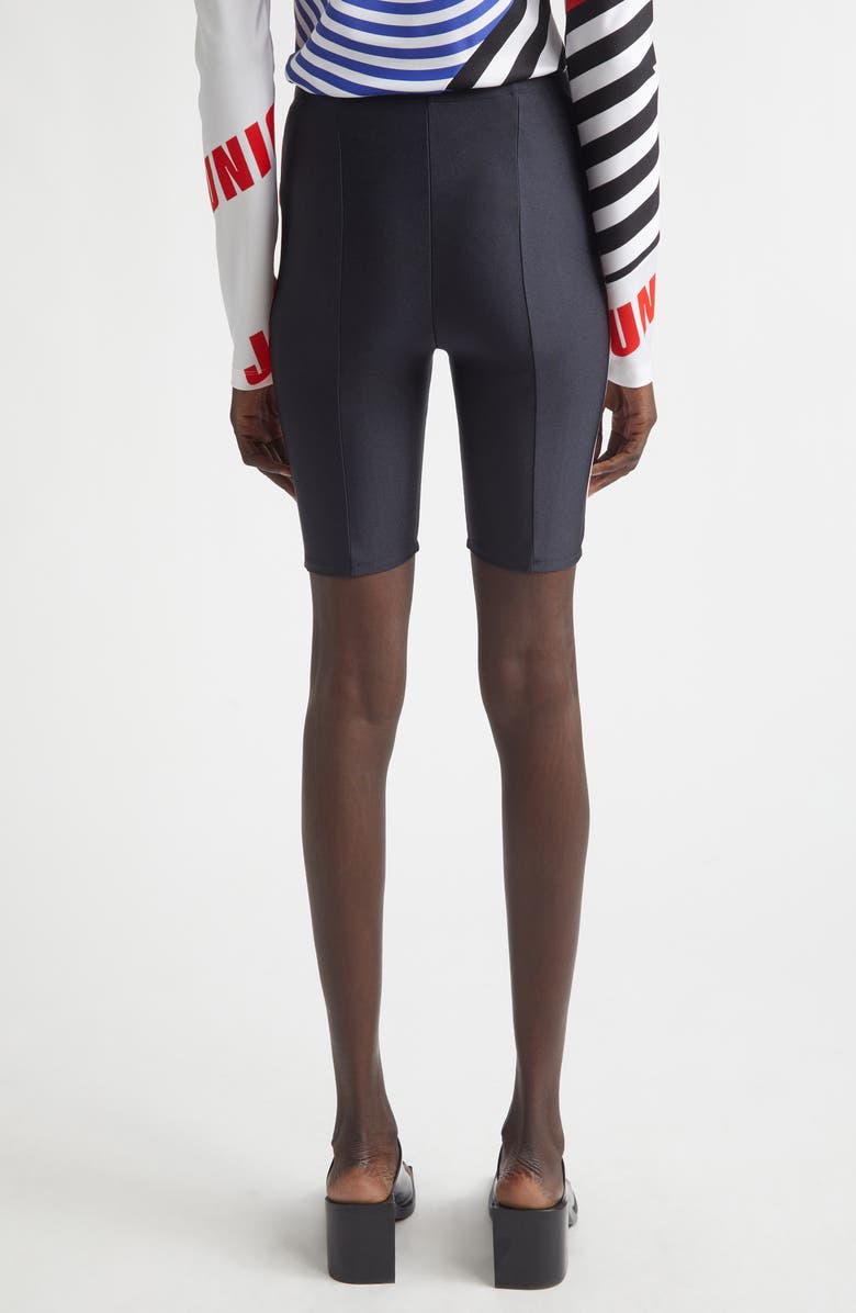 Jean Paul Gaultier Junior Print Jersey Bike Shorts, Alternate, color, Black/ Red/ White