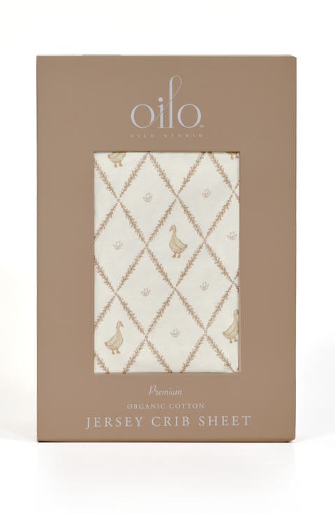 Print Organic Cotton Crib Sheet