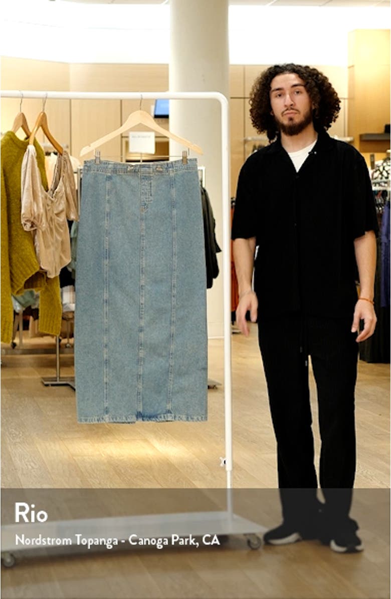Parachute Denim Midi Skirt, sales video thumbnail