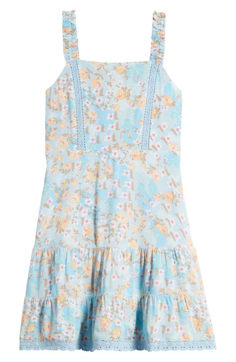 Kids' Lace Inset Drop Waist Sundress (Big Kid)