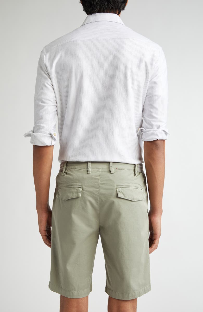 Eleventy Dandy Pinstripe Cotton Button-Up Shirt, Alternate, color, Light Melange Grey