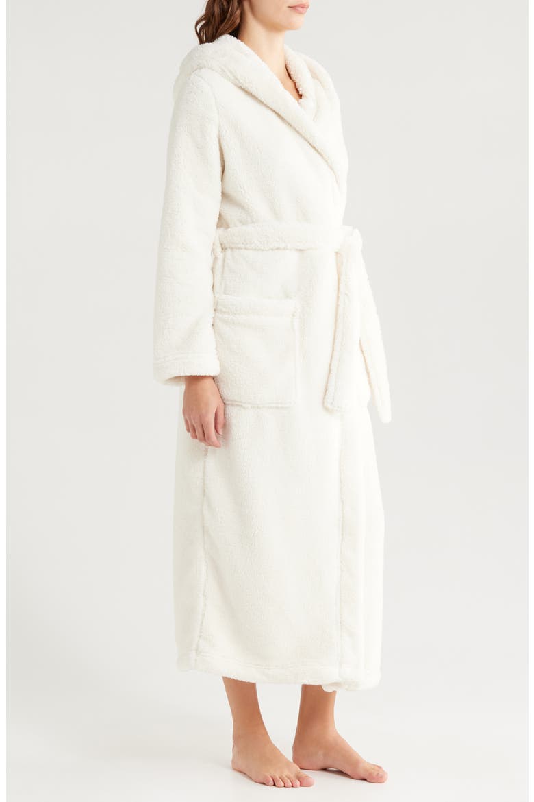 Aarti Long Fleece Robe, Alternate, color, CRM