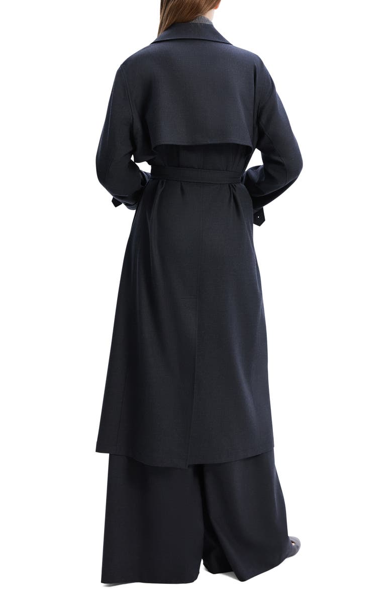 Theory Double Breasted Tie Waist Trench Coat, Alternate, color, 