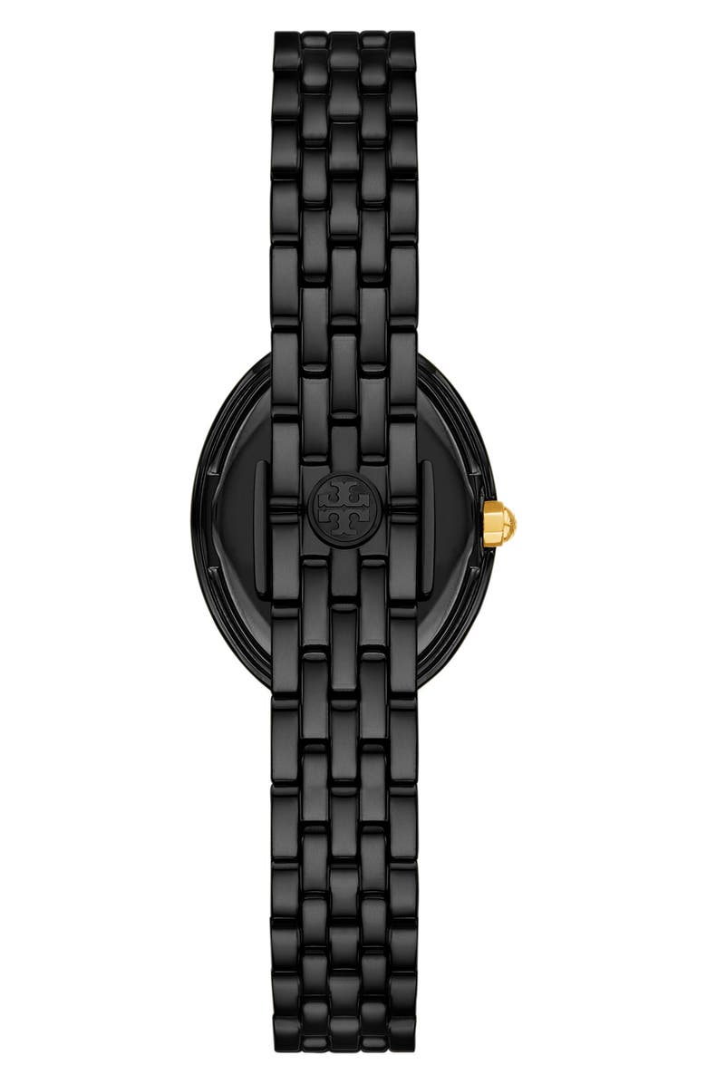 Tory Burch The Oval Bracelet Watch, 22mm x 28mm, Alternate, color, Black