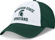 TOP OF THE WORLD Men's Top of the World White/Green Michigan State Spartans Heritage Weston Adjustable Hat