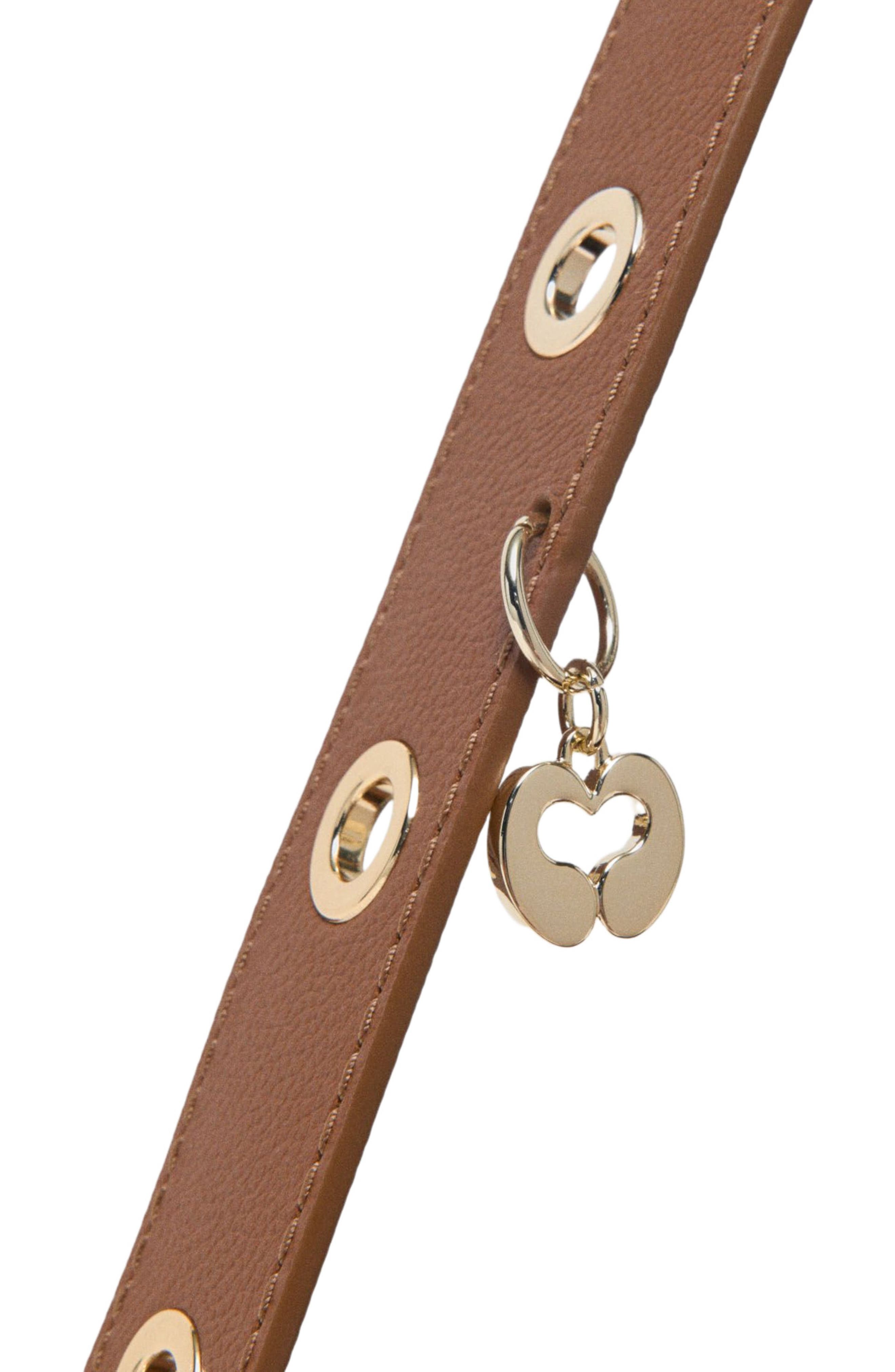 Grained leather Miss M bag, Alternate, color, Cognac brown