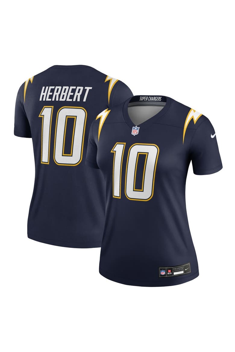 Women's Nike Justin Herbert Navy Los Angeles Chargers Alternate Super Chargers Legend Player Performance Top, Main, color, Navy