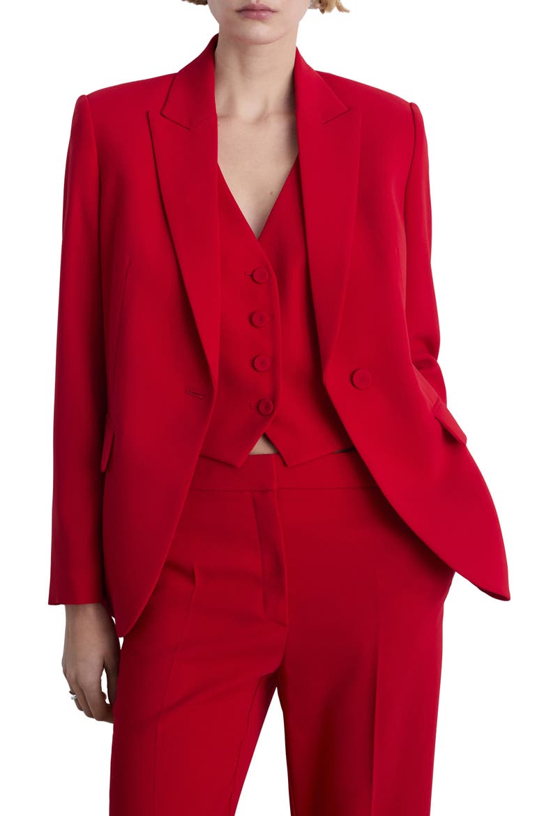 Structured Suit Jacket, Main, color, RED