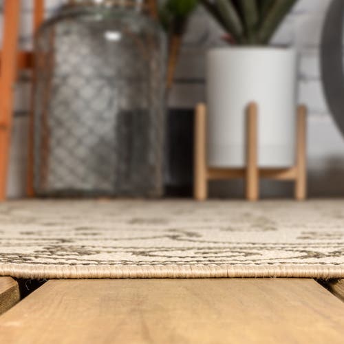 Jonathan Y Charleston Vintage Filigree Textured Weave Octagon Indoor/outdoor Area Rug In Gold