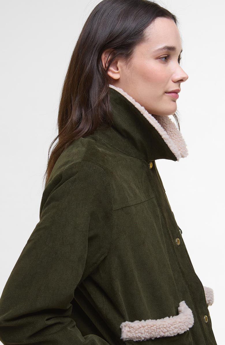 Barbour Tabitha Corduroy Jacket, Alternate, color, Olive
