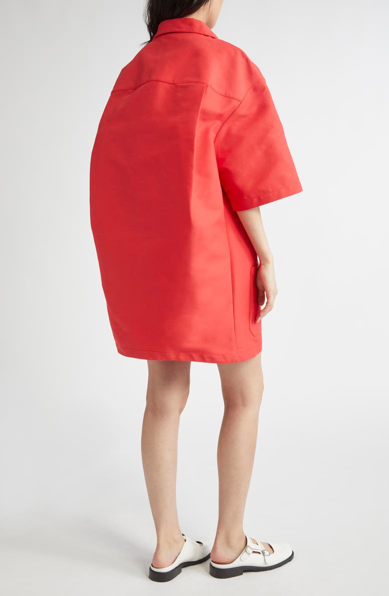 Marni Embroidered Logo Boxy Minidress, Alternate, color, 