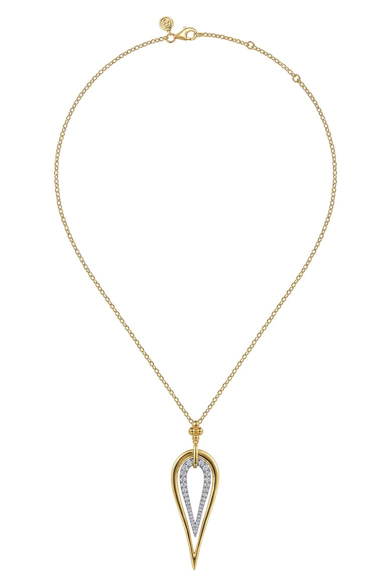 Bujuka 14k Gold Diamond Pendant Necklace, Alternate, color, 14K YELLOW/ WHITE GOLD