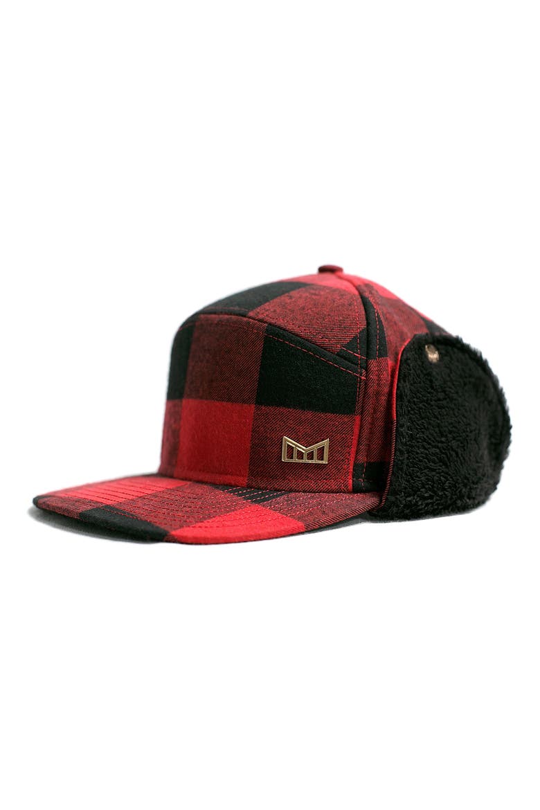 Lumberjack Snapback Cap, Main, color, RED/ BLACK