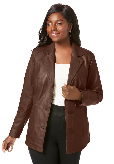 Leather Blazer (Plus Available)