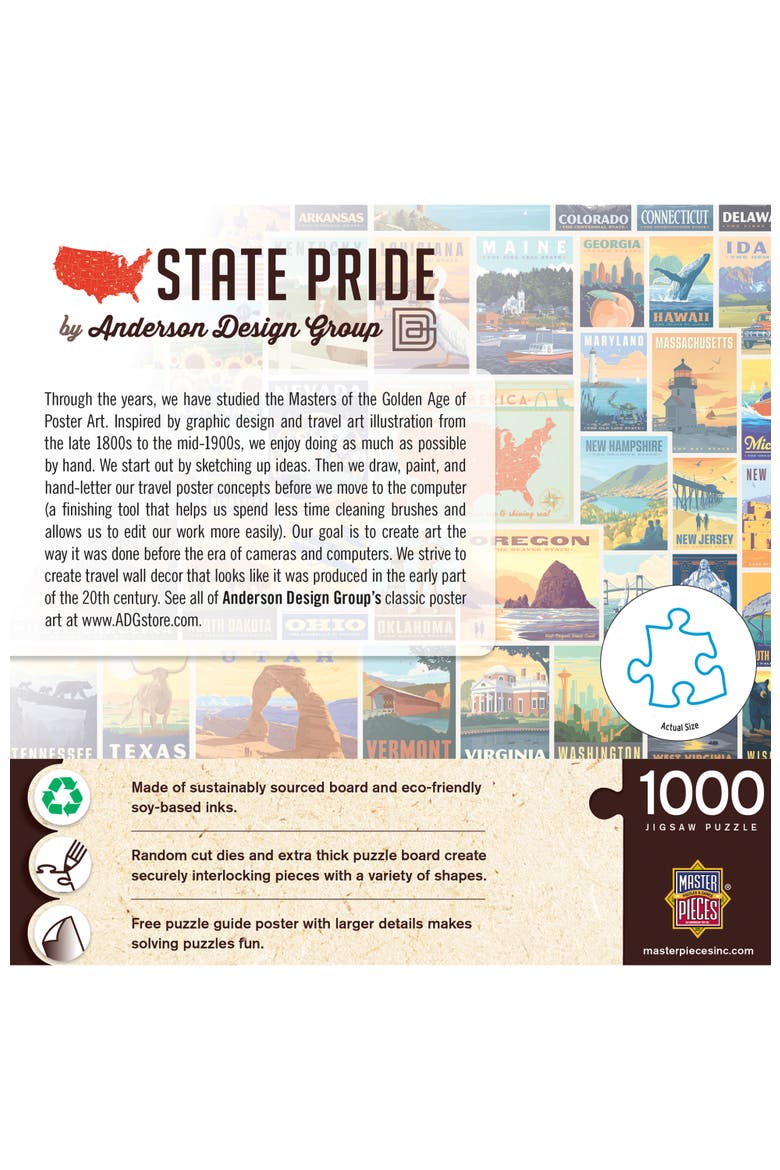 State Pride 1000 Piece Jigsaw Puzzle, Alternate, color, Multicolor
