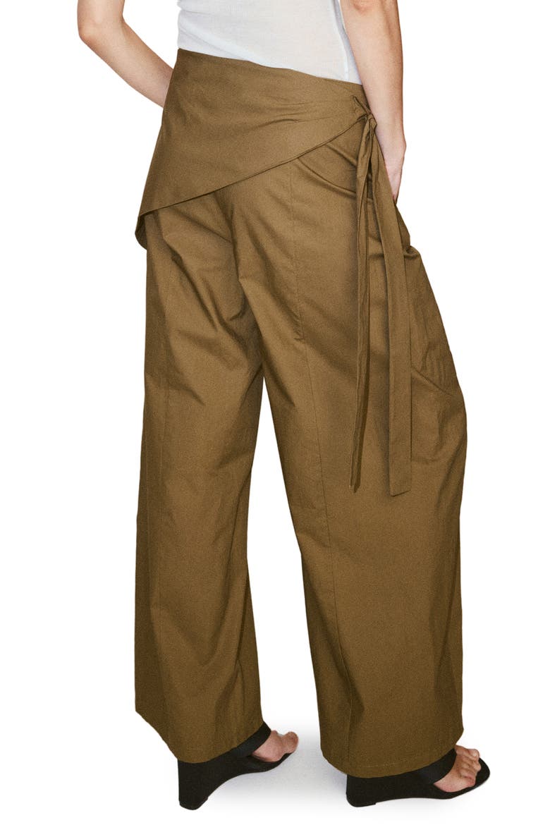 Belted Wide Leg Pants, Alternate, color, KHAKI GREEN