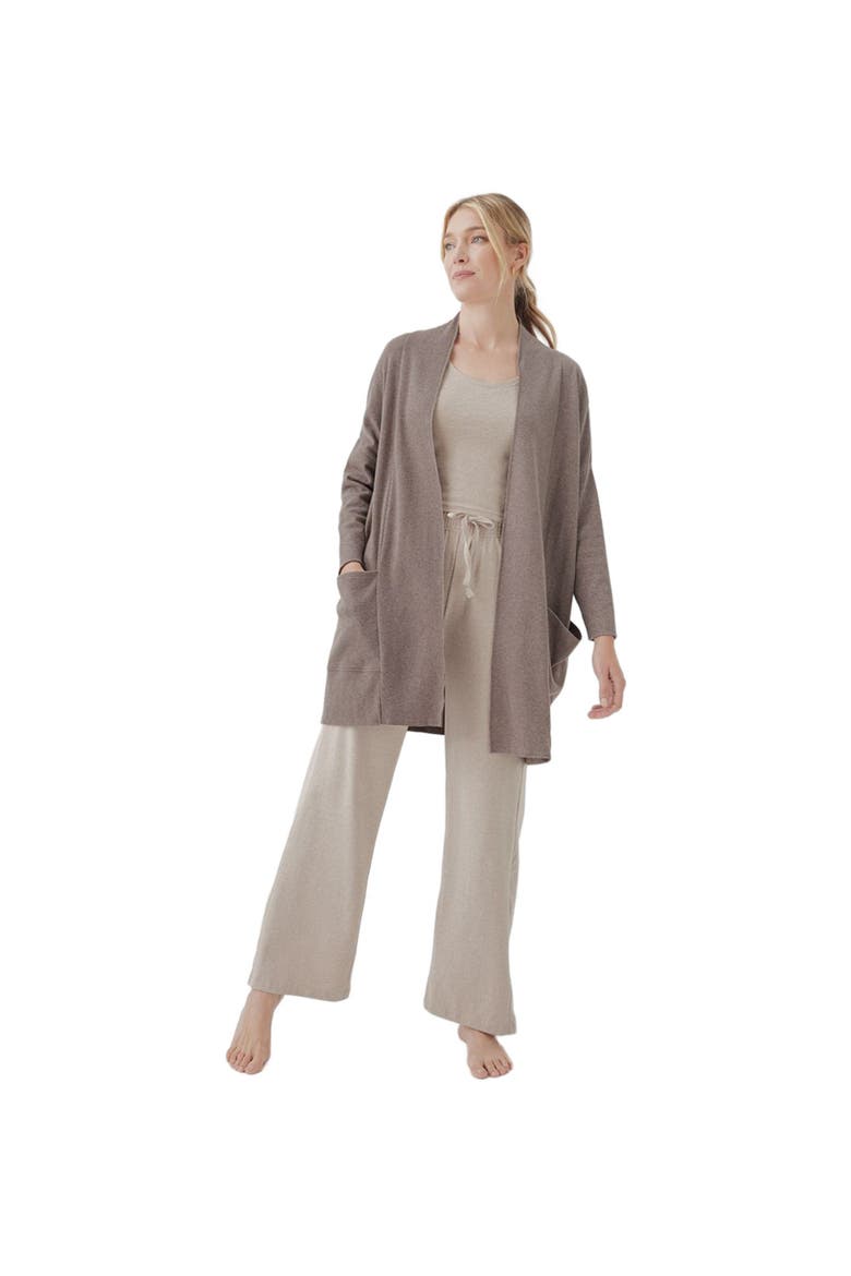 Organic Cotton Cool Stretch Fitted Lounge Tank, Main, color, Oat Heather