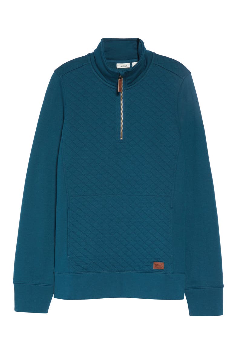 Quilted Quarter Zip Pullover, Alternate, color, DEEP ADMIRAL BLUE