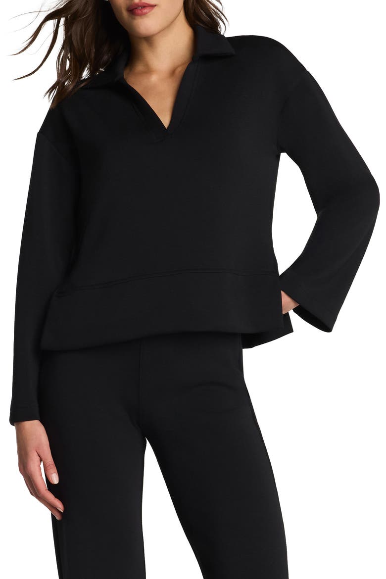 AirEssentials Polo Sweatshirt, Main, color, VERY BLACK