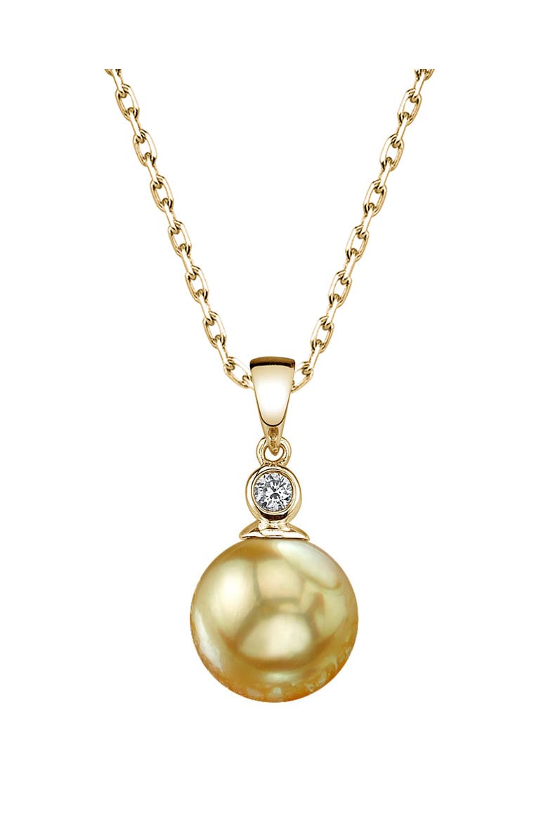 Golden Pearl & Diamond Michelle Pendant, Main, color, Golden Pearl