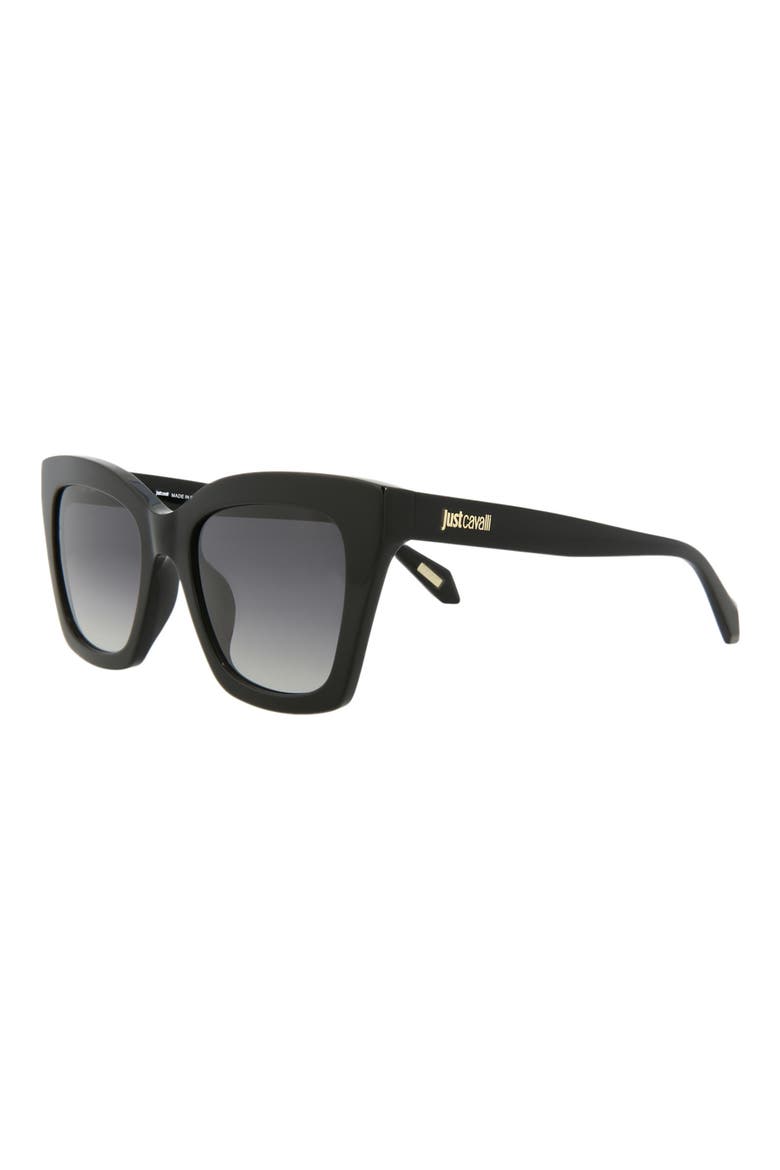 52mm Cat Eye Sunglasses, Alternate, color, BLACK BLACK SMOKE