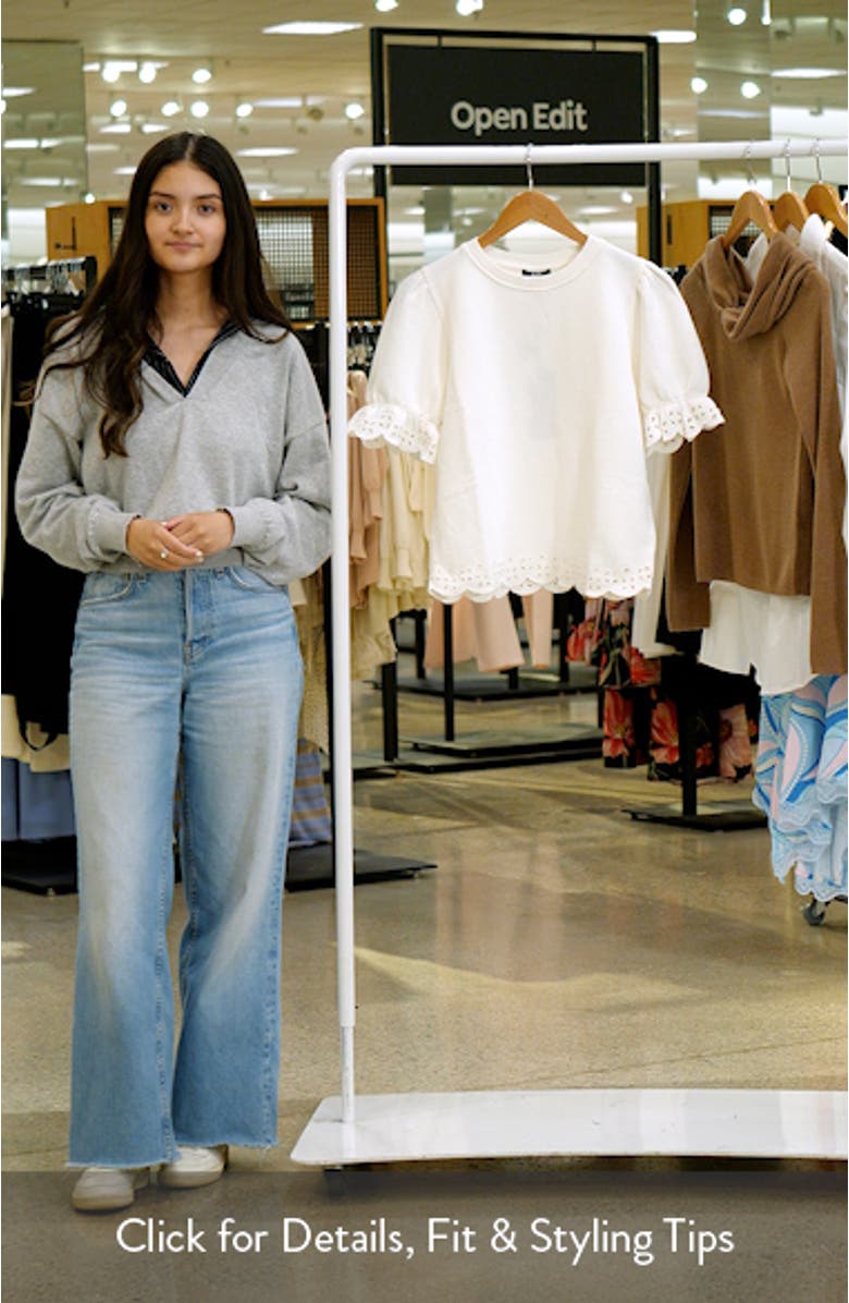 Ciabatta Eyelet Trim Cotton Top, sales video thumbnail