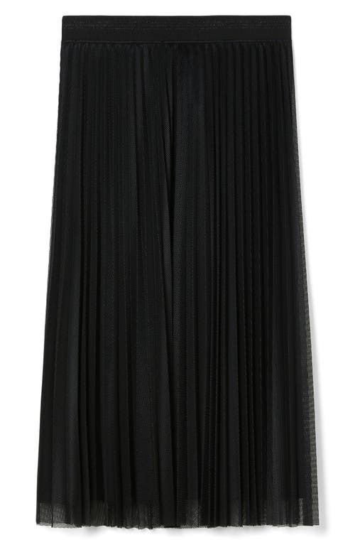 Marina Rinaldi Uscio Pleated Mesh Midi Skirt In Black