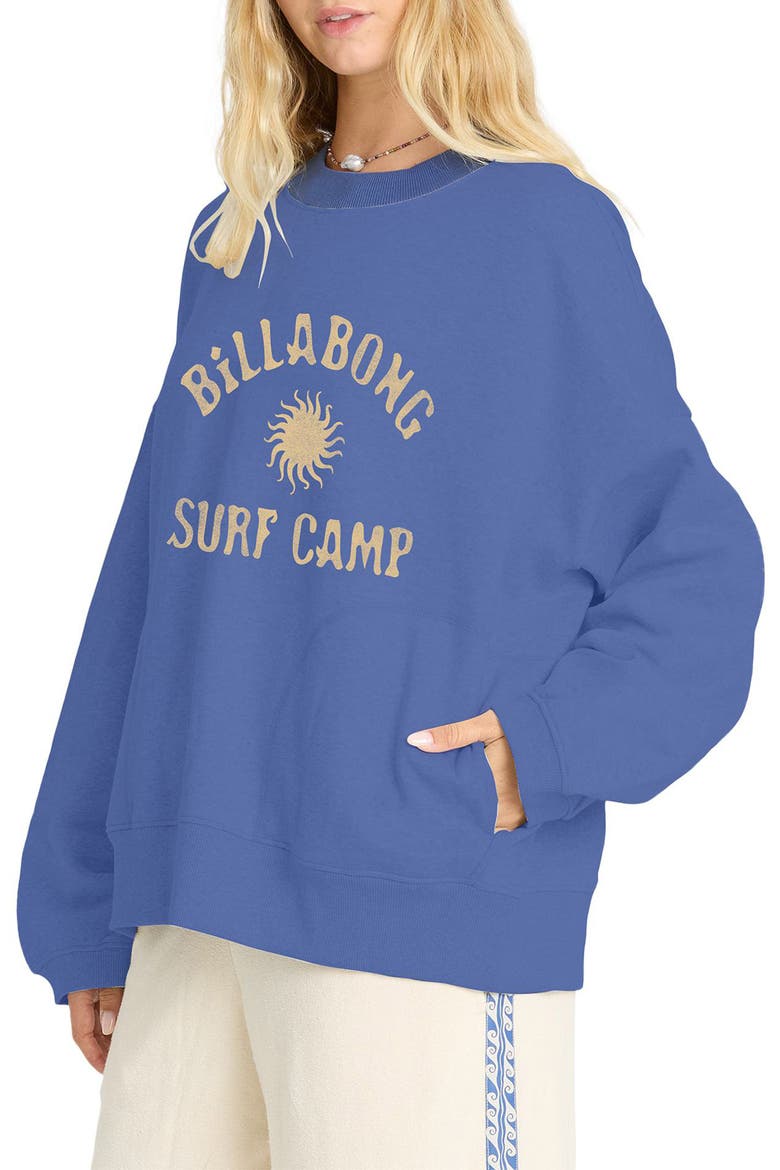 Surf Camp Heritage Graphic Sweatshirt, Alternate, color, TRUE NAVY