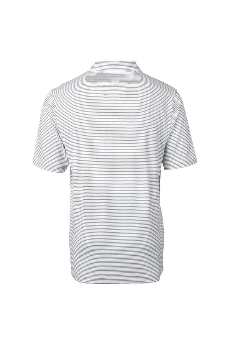 Men's Cutter & Buck White Alabama Crimson Tide Forge Pencil Stripe Stretch Polo, Alternate, color, White