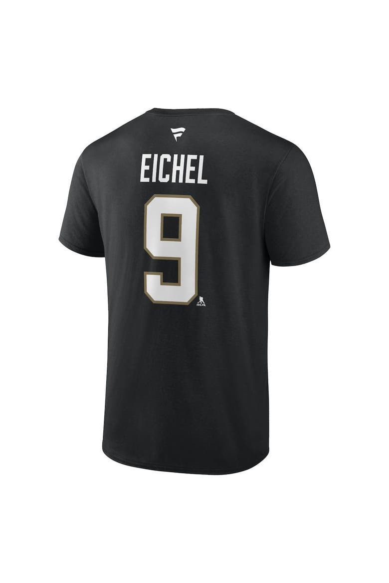 Men's Fanatics Branded Jack Eichel Black Vegas Golden Knights Authentic Stack Name & Number T-Shirt, Alternate, color, Black