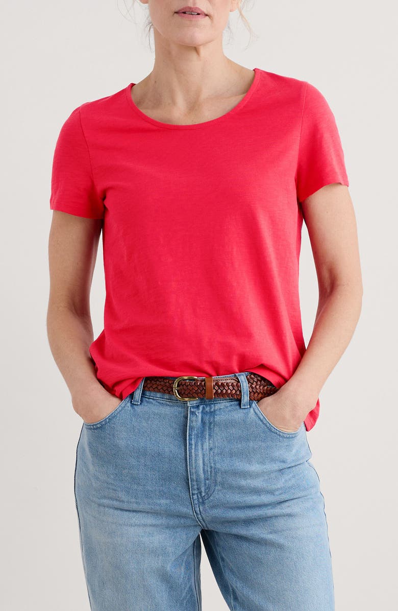 Seasalt Cornwall Camerance Organic Cotton T-Shirt, Main, color, Raspberry