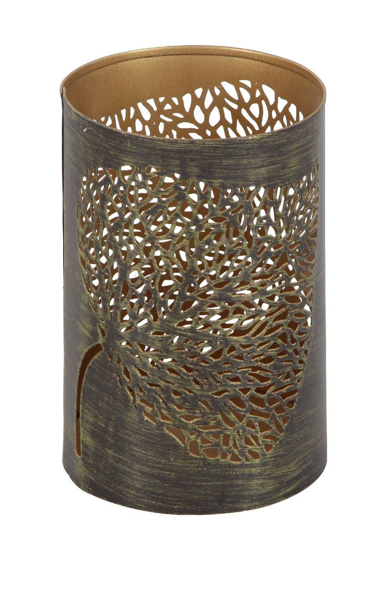 SONOMA SAGE HOME Bronze/Brass Contemporary Iron Candle Lanterns - Set of 3, Alternate, color, 