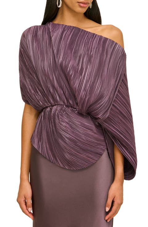 One-Shoulder Pleated Top