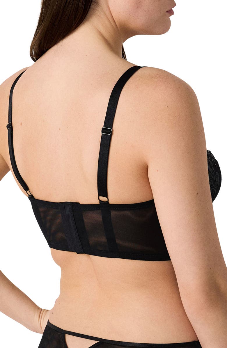 Etam Enivrante Ampli Balconette Bra, Alternate, color, Black