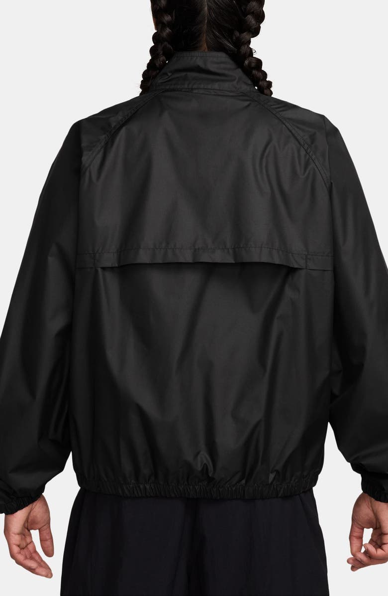 Nike Sportswear Club Water Repellent Full-Zip Jacket, Alternate, color, Black/ White