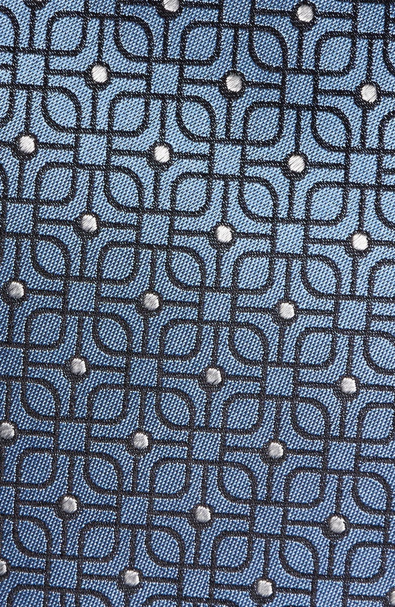 ZEGNA TIES Square Motif Silk Tie, Alternate, color, Light Blue