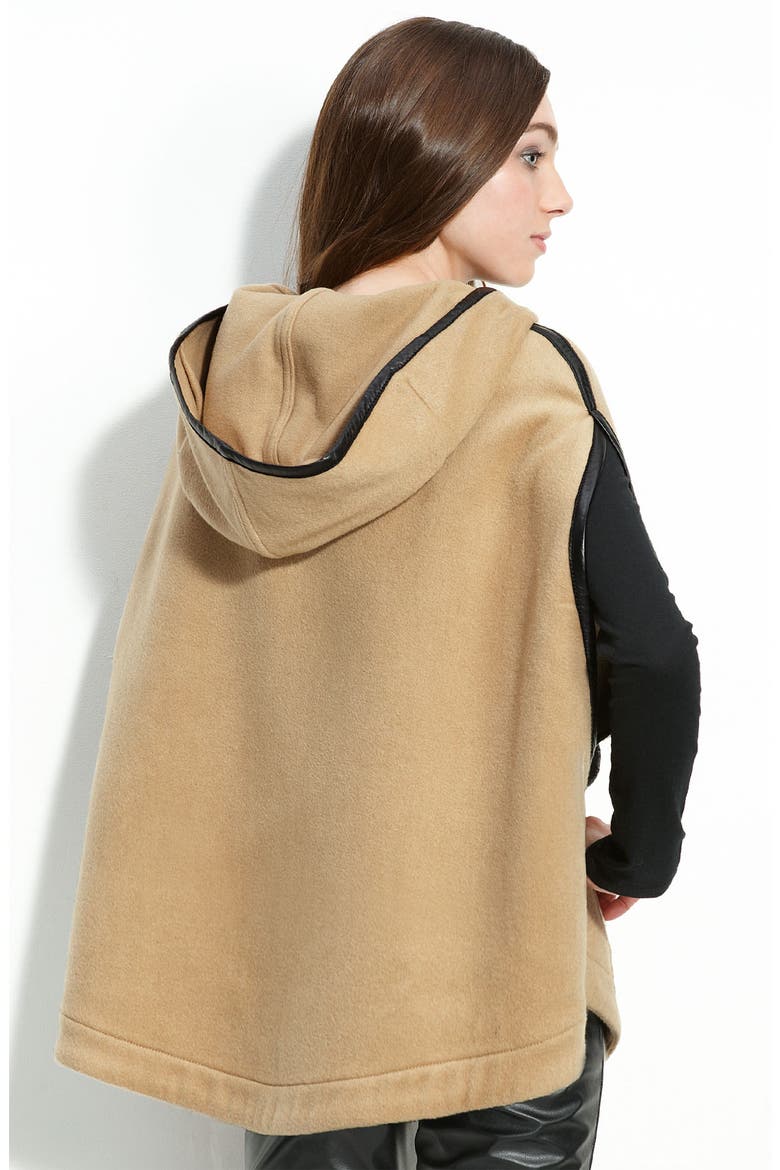 Hooded Cape, Alternate, color, CAMEL/ BLACK