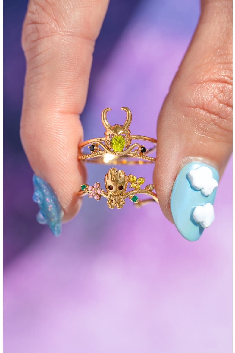 x Marvel Loki God of Stories Ring Set, Alternate, color, GOLD