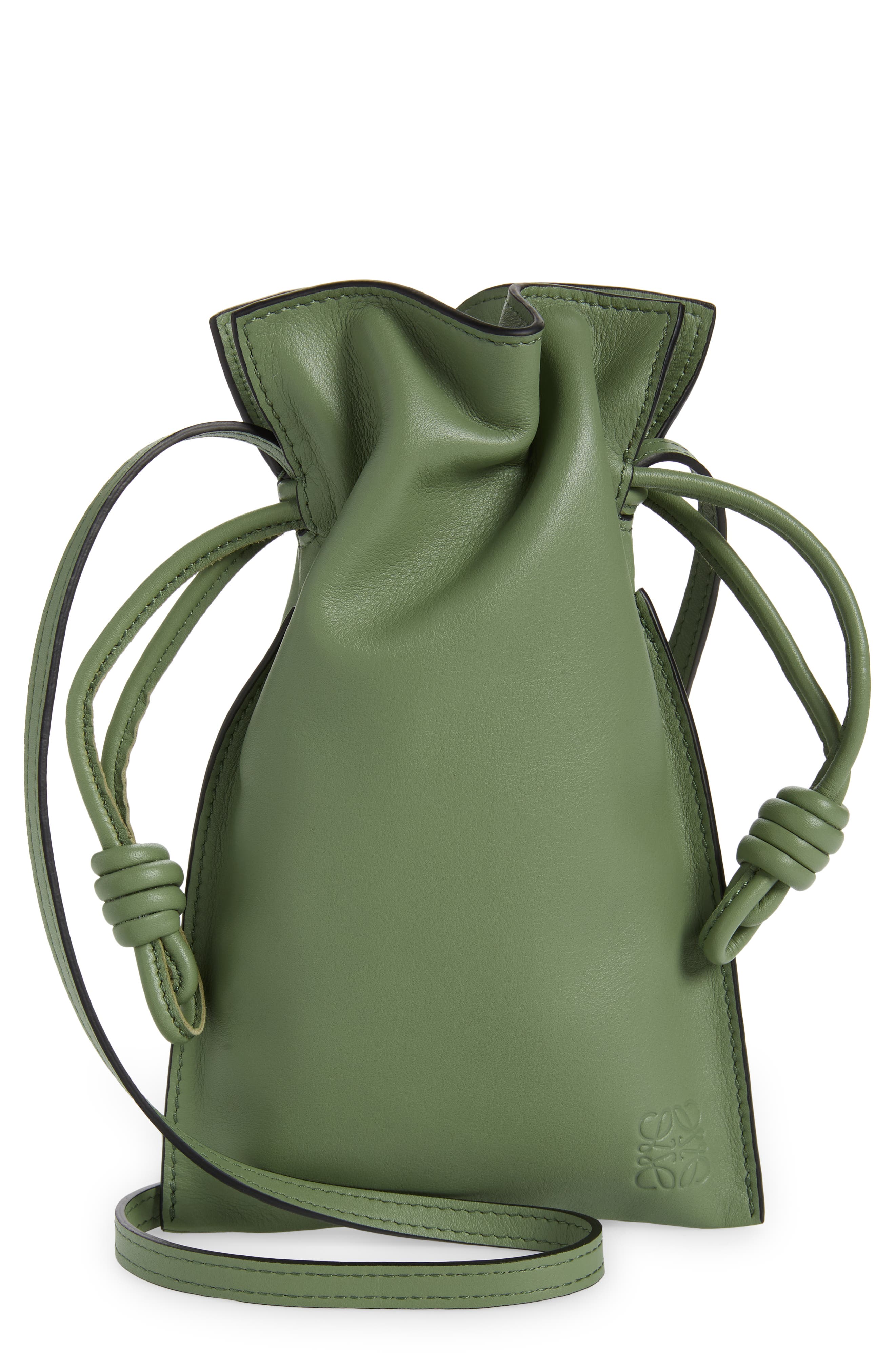 Flamenco Pocket Leather Crossbody Bag, Main, color, ROSEMARY