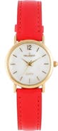 Peugeot Easy Read Round Leather Watch- 24MM