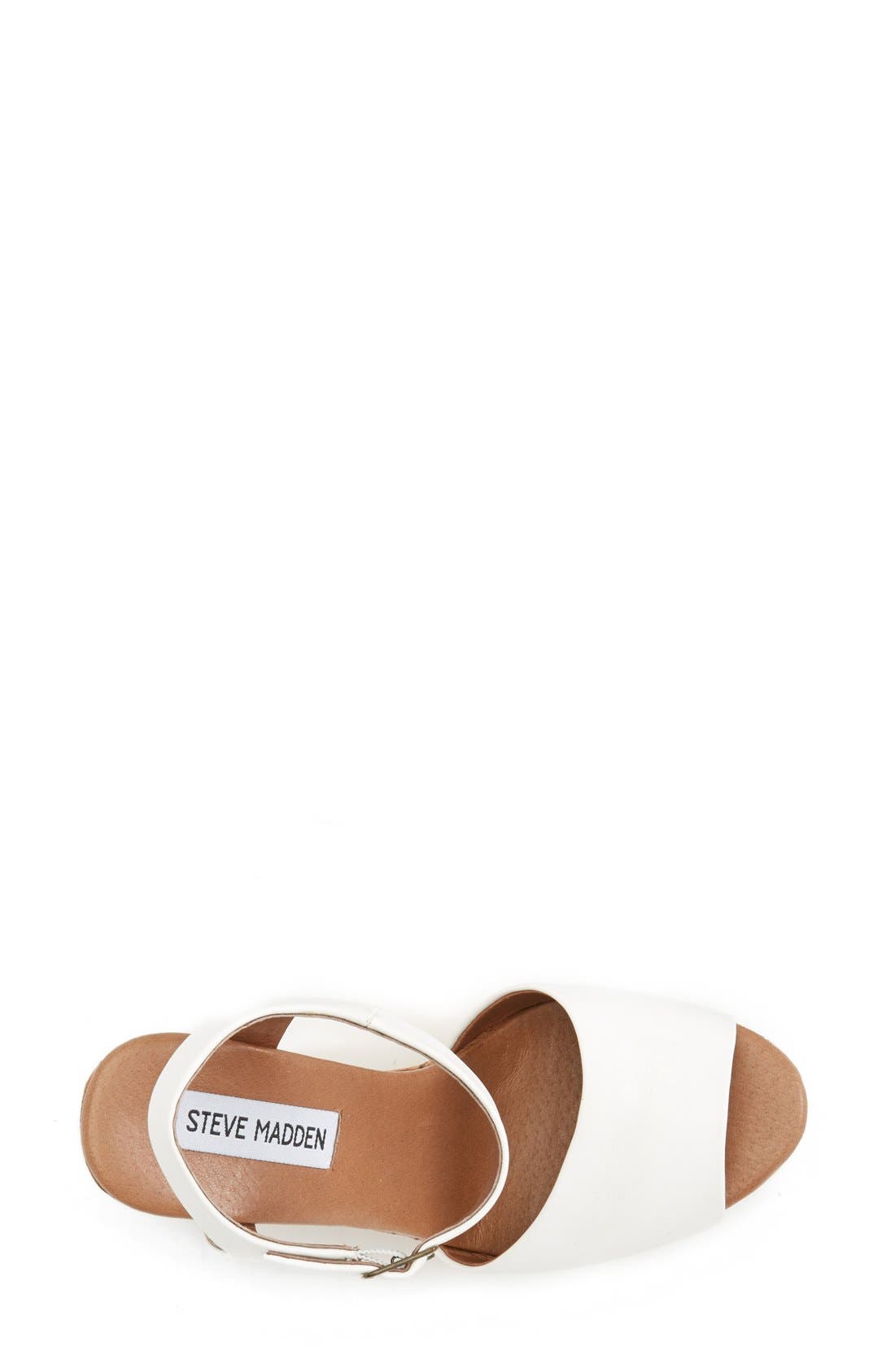 'Korkey' Ankle Strap Wedge Platform Sandal, Alternate, color, WHITE