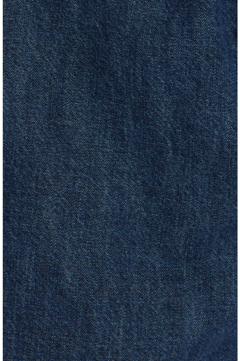Valentino V Logo Cotton Chambray Shorts, Alternate, color, MEDIUM BLUE DENIM 558