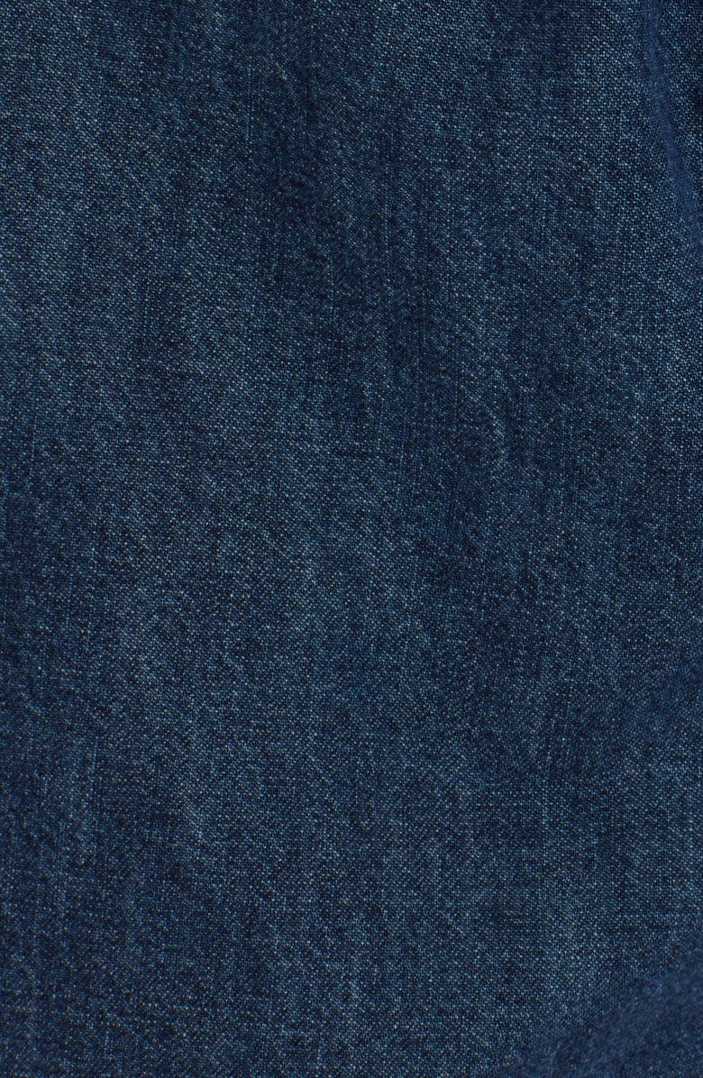 Valentino Garavani Valentino V Logo Cotton Chambray Shorts, Alternate, color, 