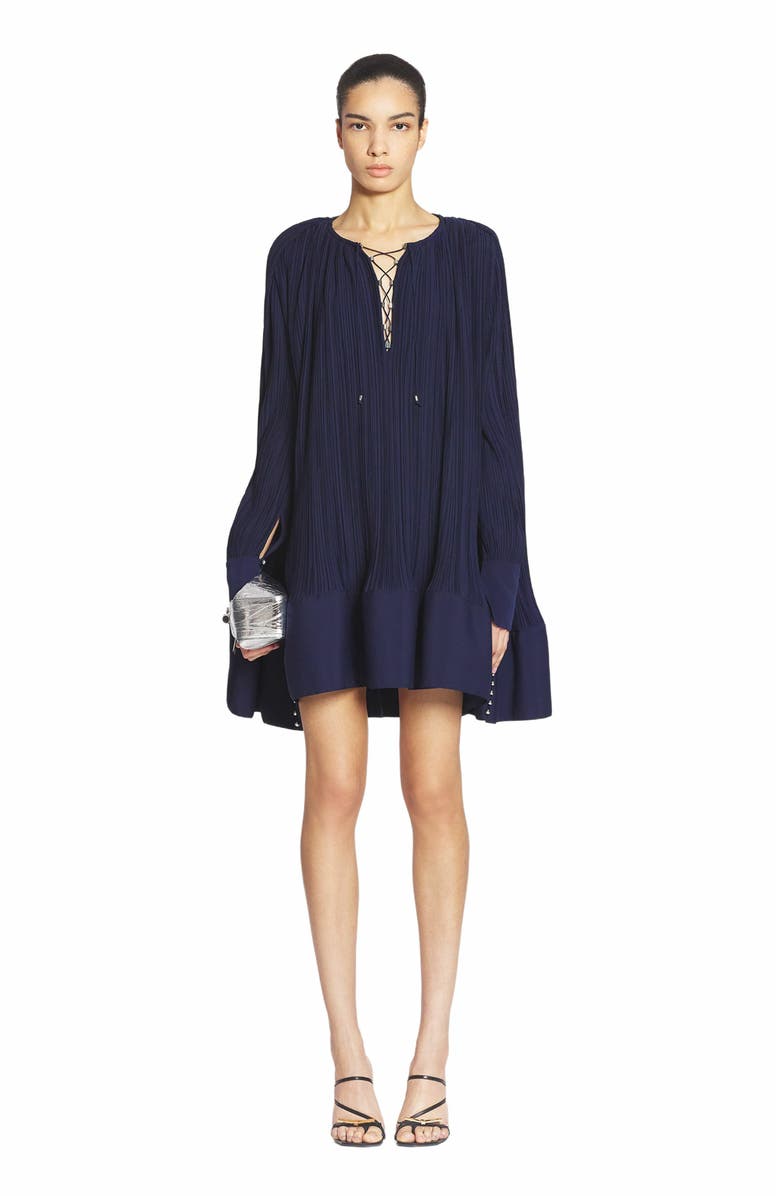 Lanvin Flared Pleated Dress, Main, color, 