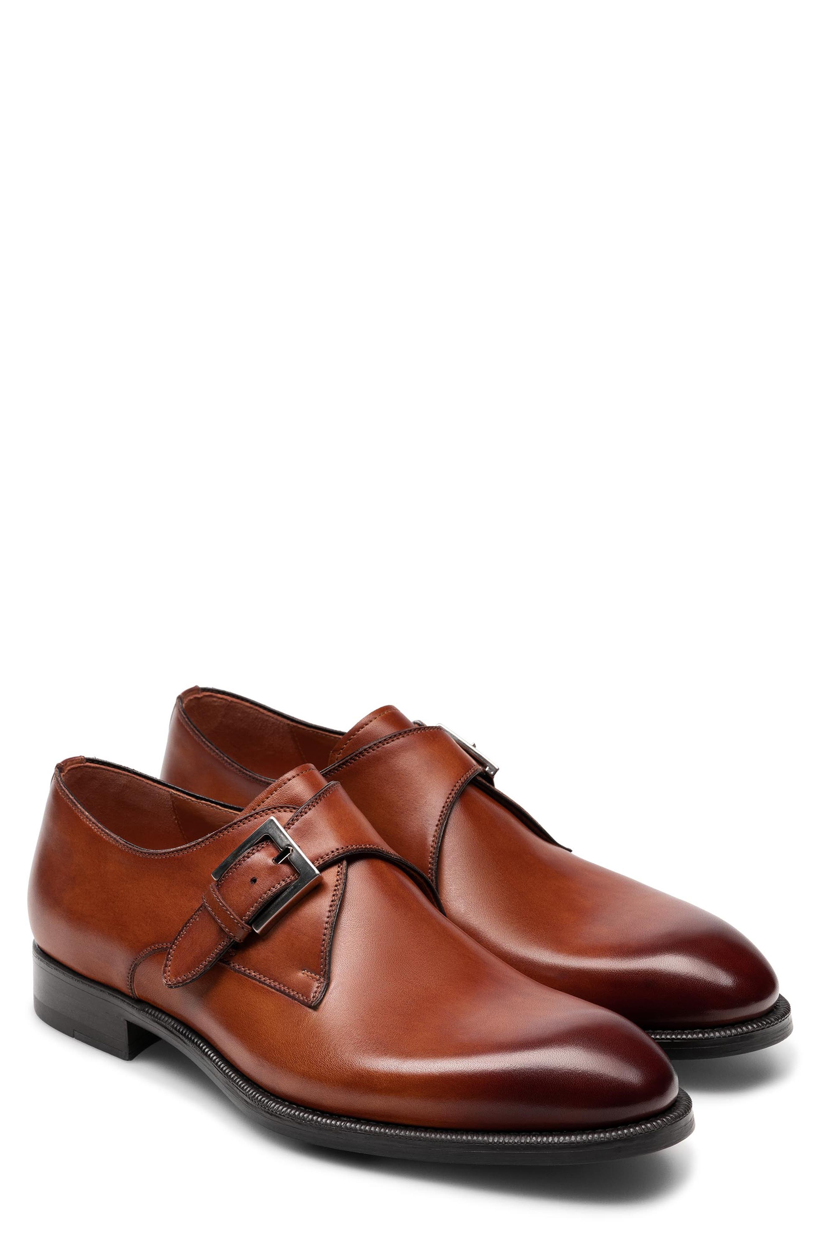 Magnanni Wooten Monk Strap Shoe, Main, color, 