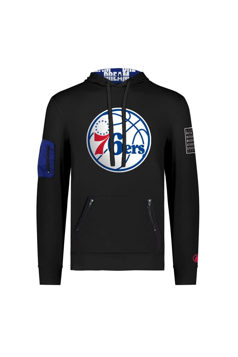 Unisex FISLL x Black History Collection  Black Philadelphia 76ers Pullover Hoodie, Alternate, color, Black