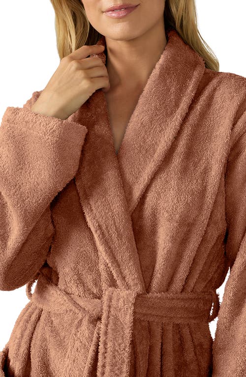 Coyuchi Gender Inclusive Cloud Loom™ Organic Cotton Robe In Brown